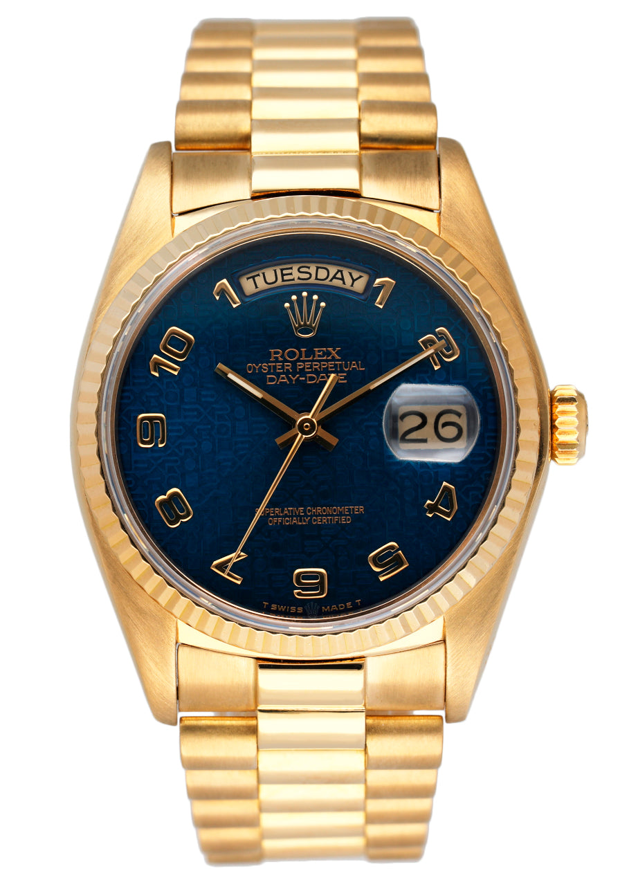 Rolex Day Date President 18038 18k Yellow Gold Anniversary Dial
