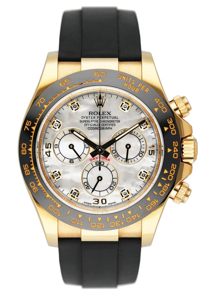 Rolex 116518L MOP Diamond dial Gold Mens Watch