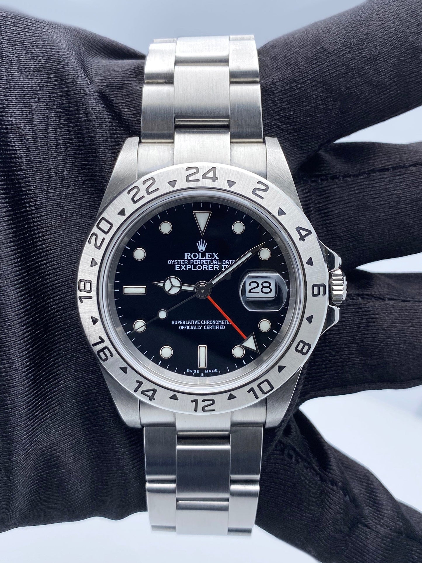 Rolex Explorer II 16570 Black Dial Mens Watch Box Papers