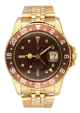 Rolex GMT-Master 1675 Brown Dial 18K Yellow Gold Mens Watch