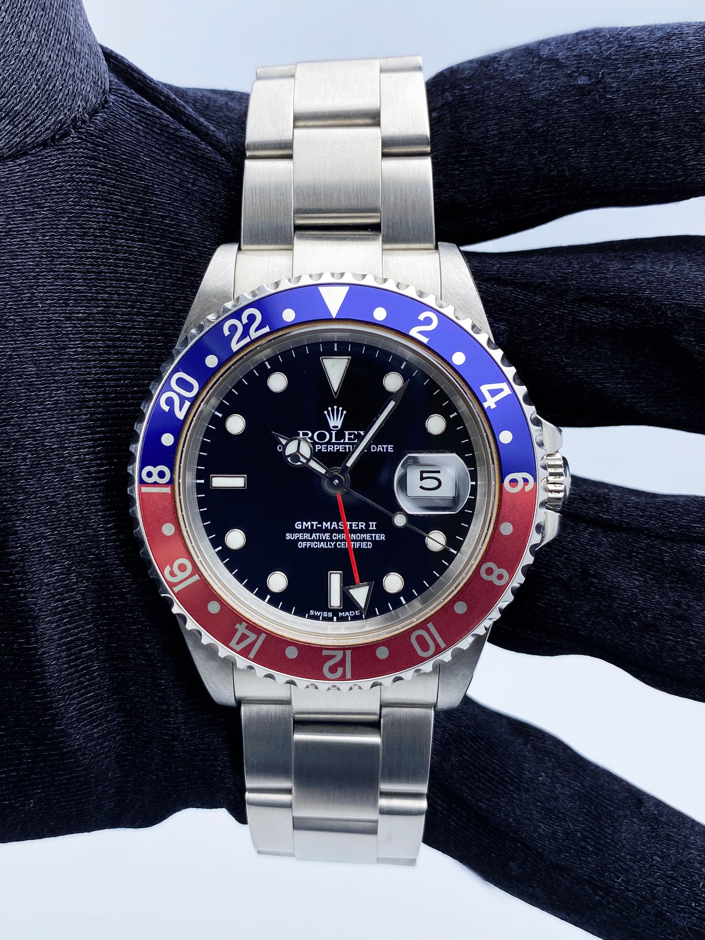 Rolex GMT Master II 16710 Pepsi Bezel Mens Watch