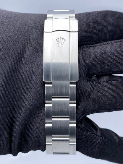 Rolex Oyster Perpetual 114200 Green Dial Mens Watch Box & Papers