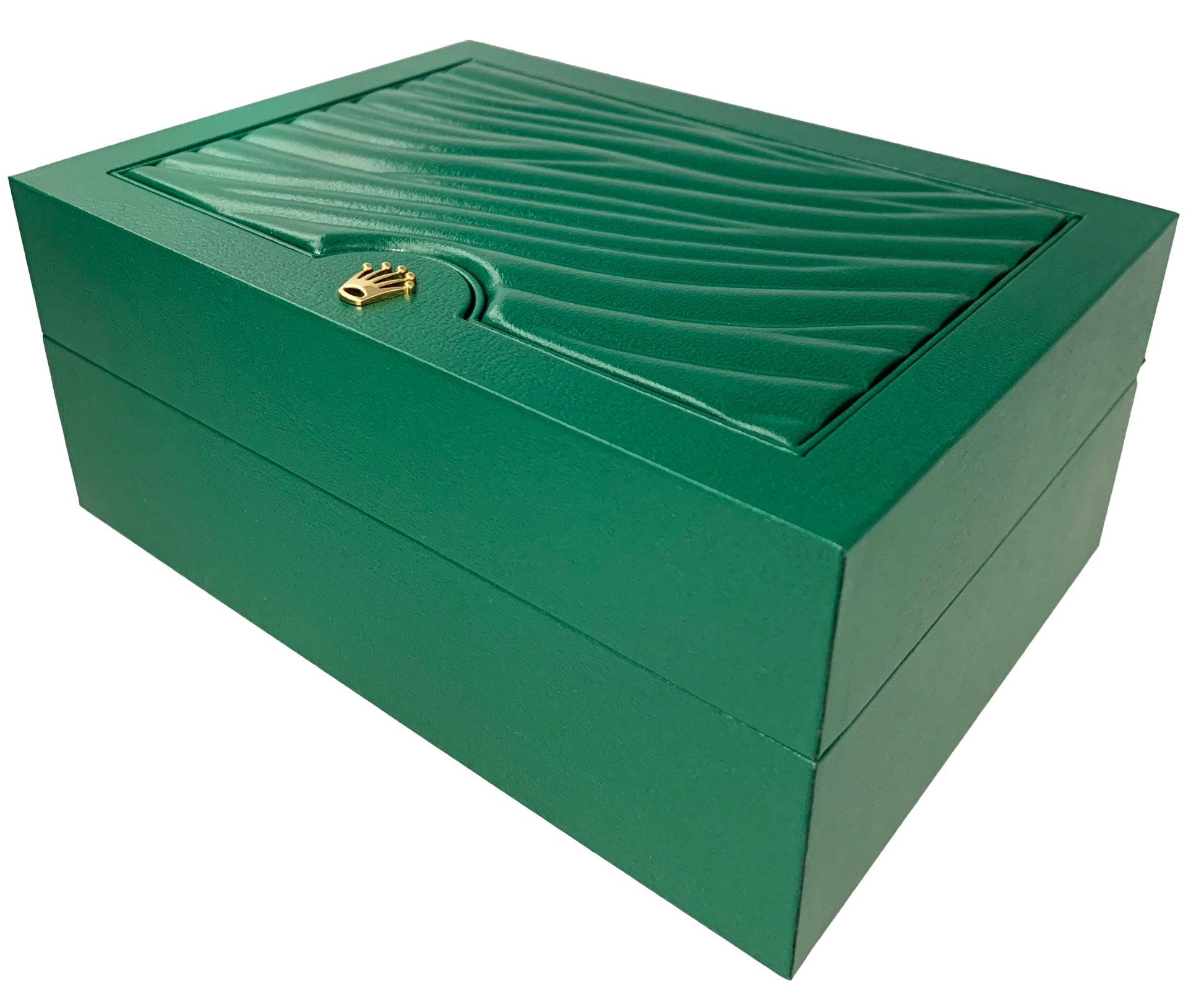 Rolex Oyster Perpetual 114200 Green Dial Mens Watch Box & Papers