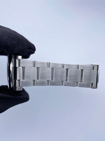 Rolex Oyster Perpetual 114200 Green Dial Mens Watch Box & Papers