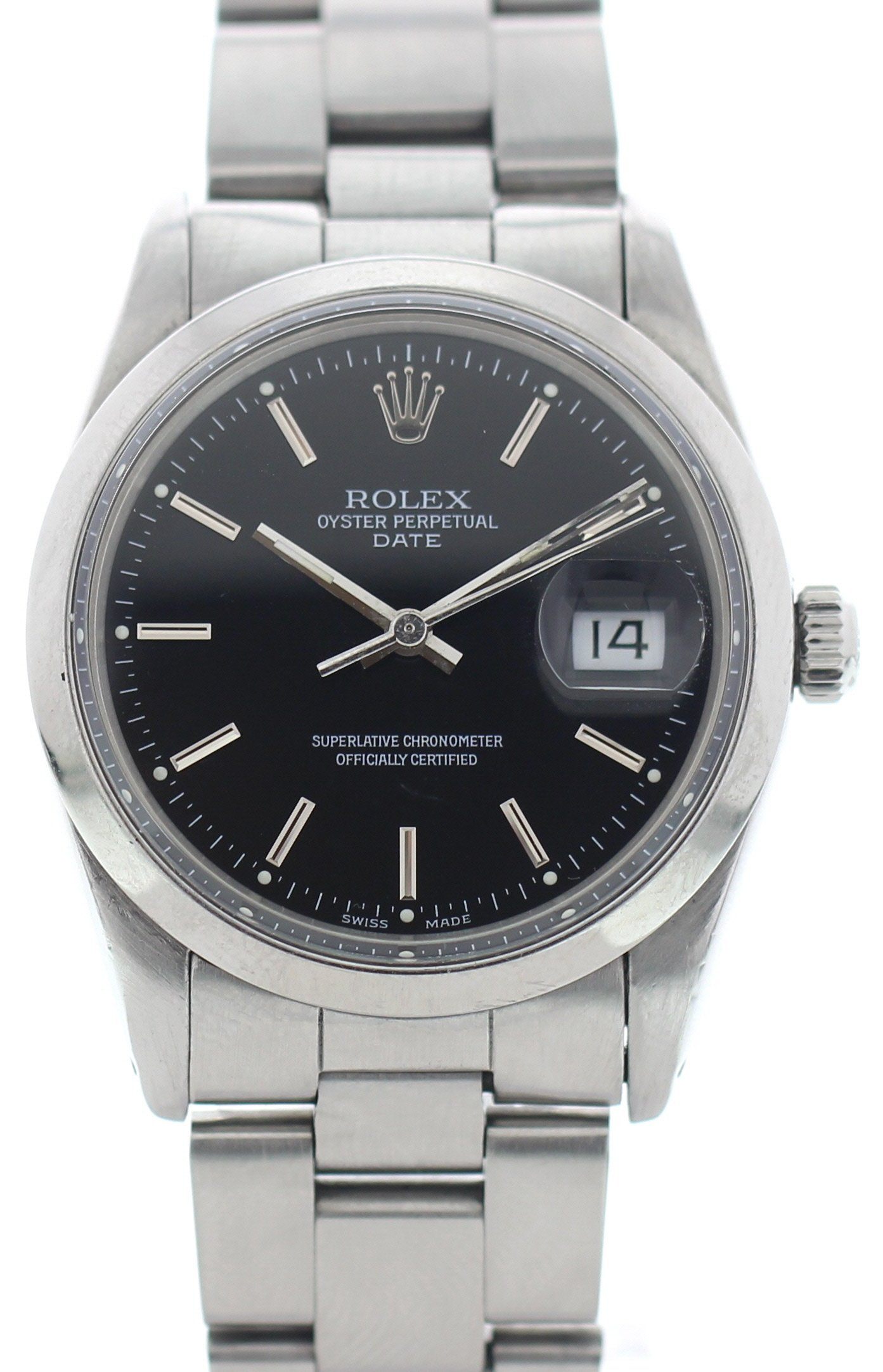 ROLEX OYSTER PERPETUAL DATE 15000 2コマ W-1374-Rolex-Date-Cream-Dial-
