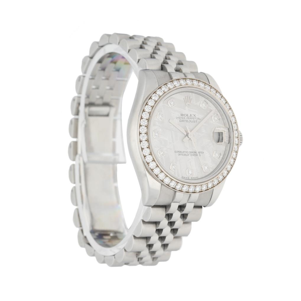 Rolex Oyster Perpetual DateJust 178384 Meteorite Diamond Dial Watch - Wristwatch