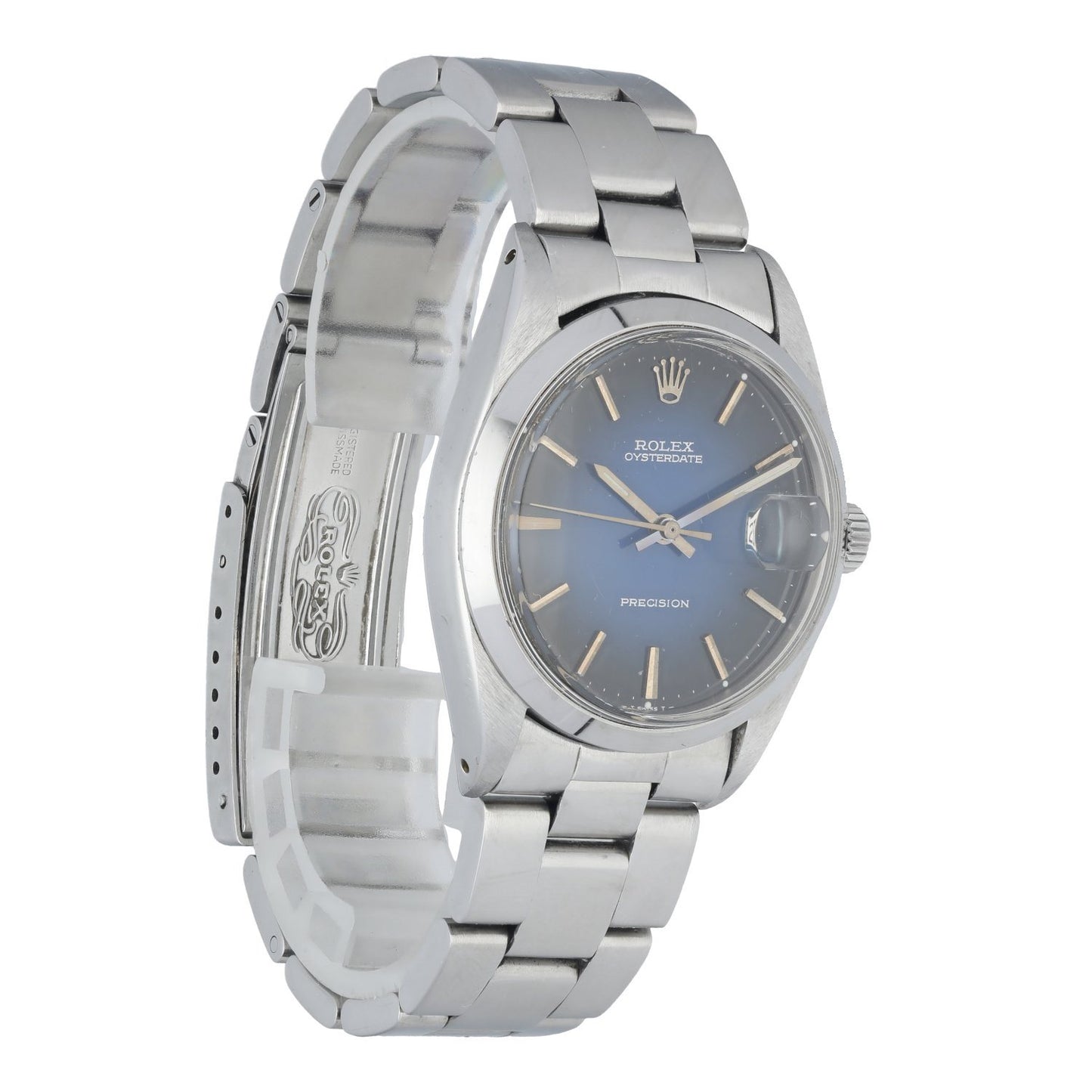 Rolex OysterDate Precision 6694 Blue Vignette dial Watch