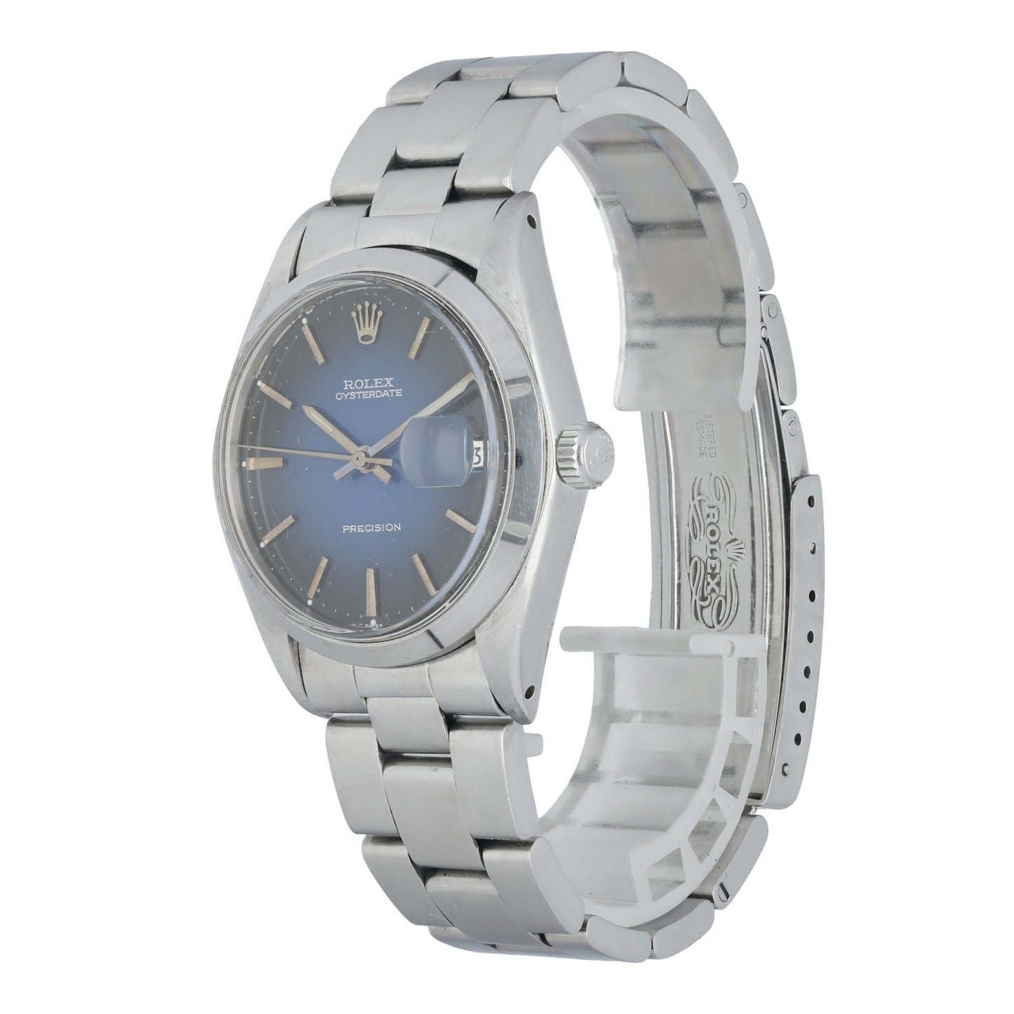Rolex OysterDate Precision 6694 Blue Vignette dial Watch