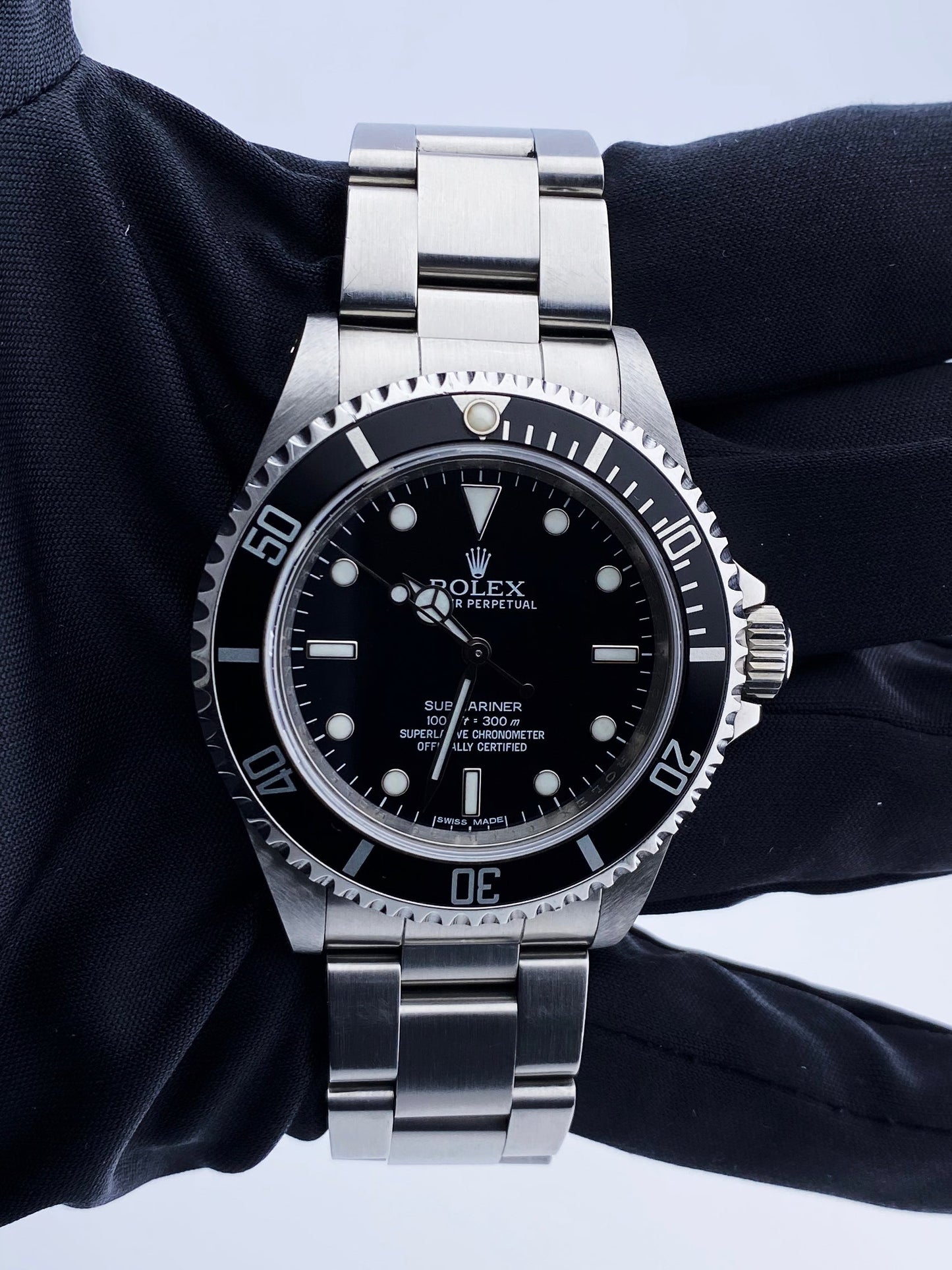 Rolex Submariner 14060M No Date Engraved Rehaut Mens Watch
