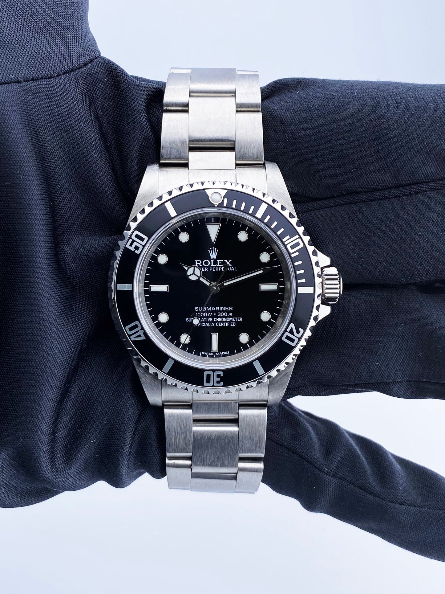 Rolex Submariner 14060M No Date Engraved Rehaut Mens Watch