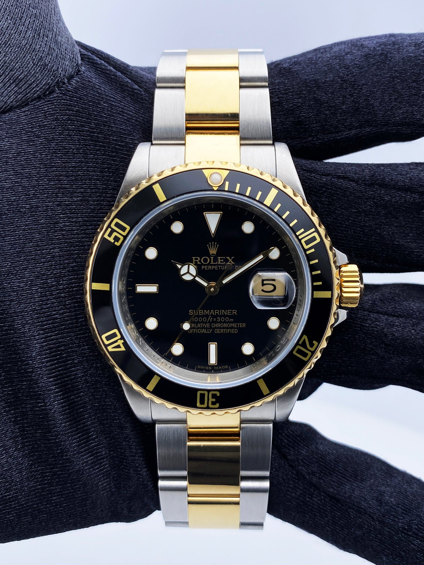 Rolex Submariner Date 16613 Black Dial Mens Watch