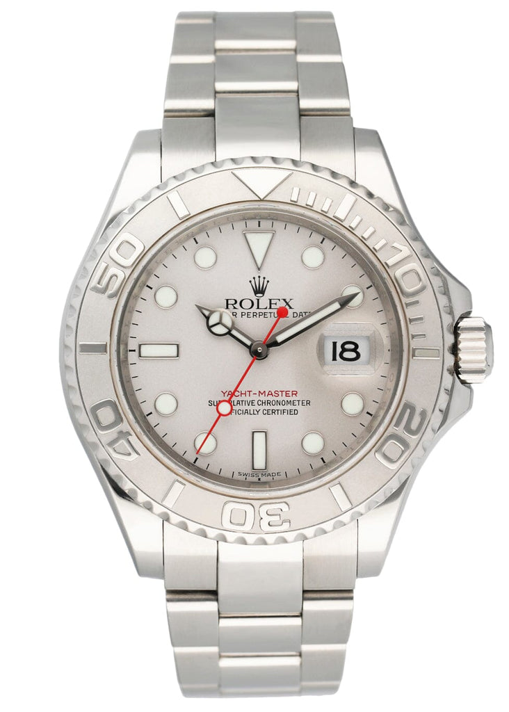 ROLEX YACHT-MASTER PLATINUM DIAL STEEL AND PLATINUM MENS WATCH