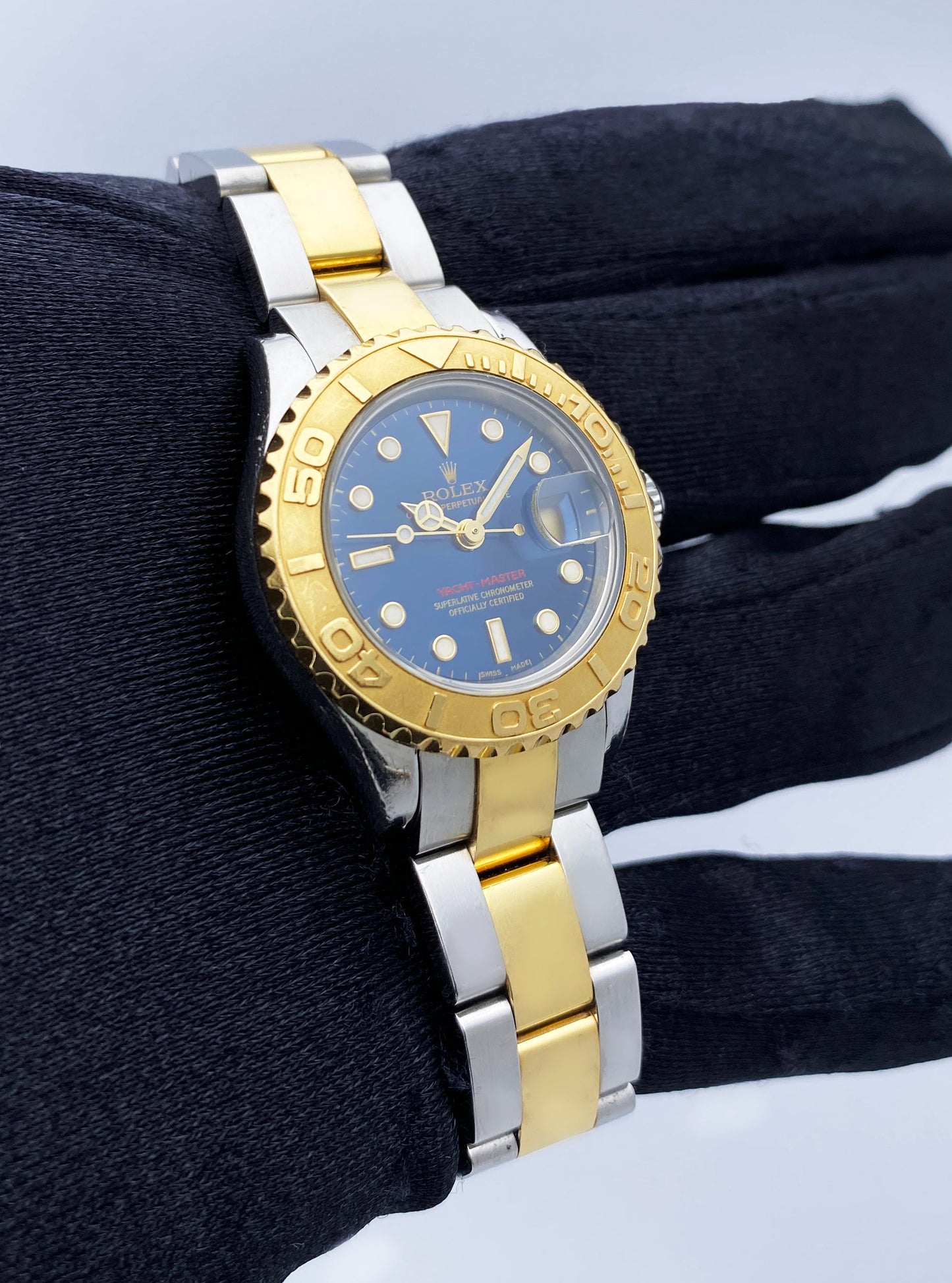 Rolex Yacht-Master 169623 Blue Dial Ladies Watch Box Papers