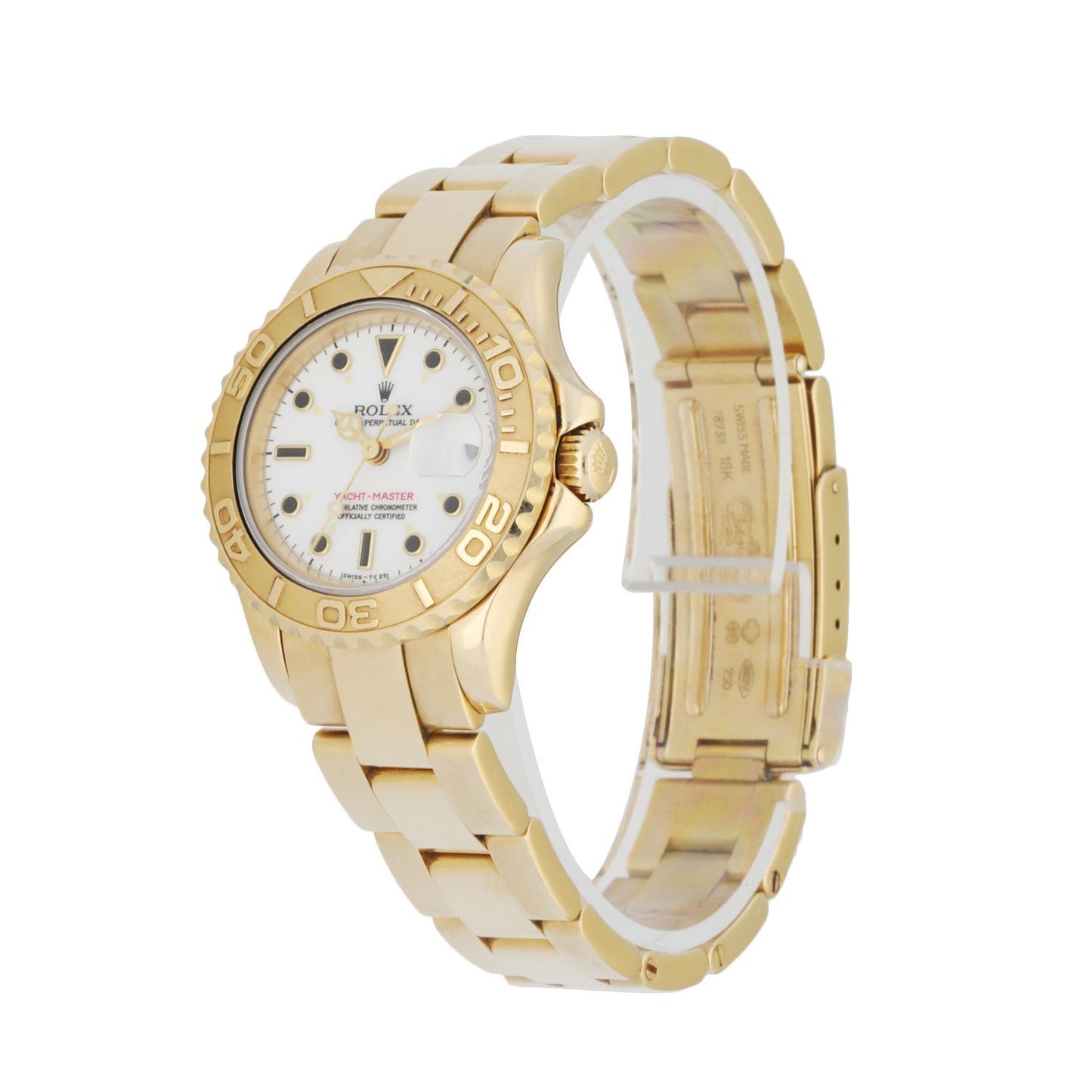 Rolex Yachtmaster 69628 18K Yellow Gold Ladies Watch