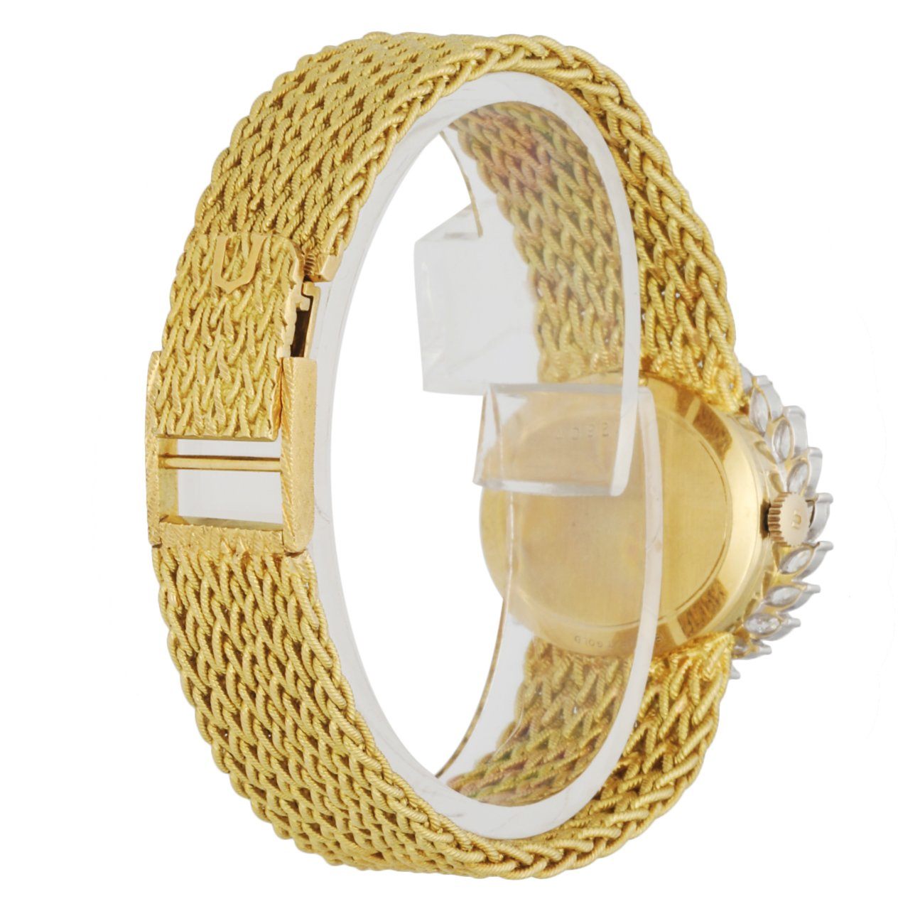 Universal Malachite Dial Diamond Bezel & 18K Yellow Gold Ladies Watch - Virtual