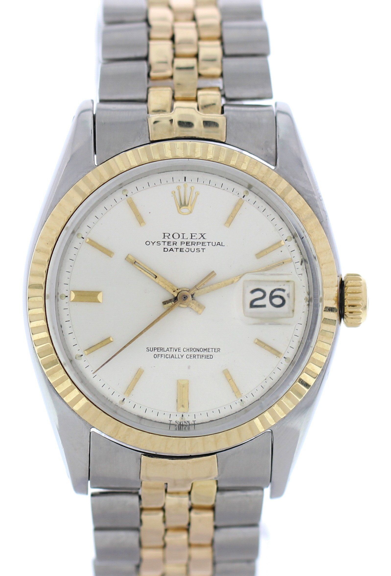 Vintage Rolex Oyster Perpetual Datejust 1601 14K YG SS – Phigora