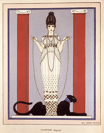Lady with a Panther by George Barbier