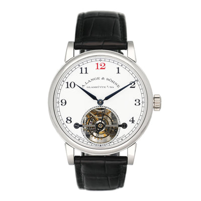 A. Lange & Sohne 1815 Tourbillon 730.079F Enamel Dial Platinum Mens Watch Box Papers - Watches