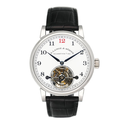 A. Lange & Sohne 1815 Tourbillon 730.079F Enamel Dial Platinum Mens Watch Box Papers