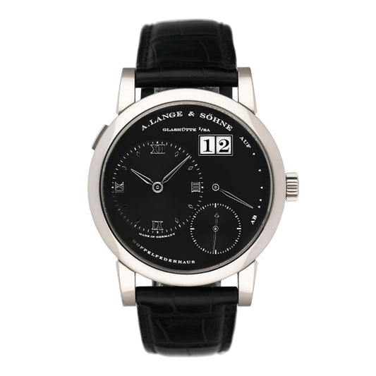 A. Lange & Sohne Grand Lange 1 117.028F Black Dial Mens Watch Box Papers