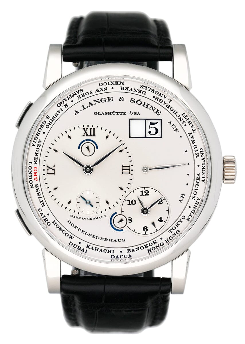 A. Lange & Sohne 1 116.025 Silver Dial Platinum Mens Watch Box Papers - Watches