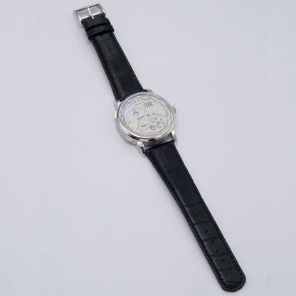 A. Lange & Sohne 1 116.025 Silver Dial Platinum Mens Watch Box Service Papers - Watches