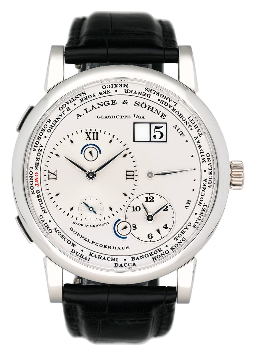 A. Lange & Sohne 1 116.025 Silver Dial Platinum Mens Watch Box Service Papers - Watches