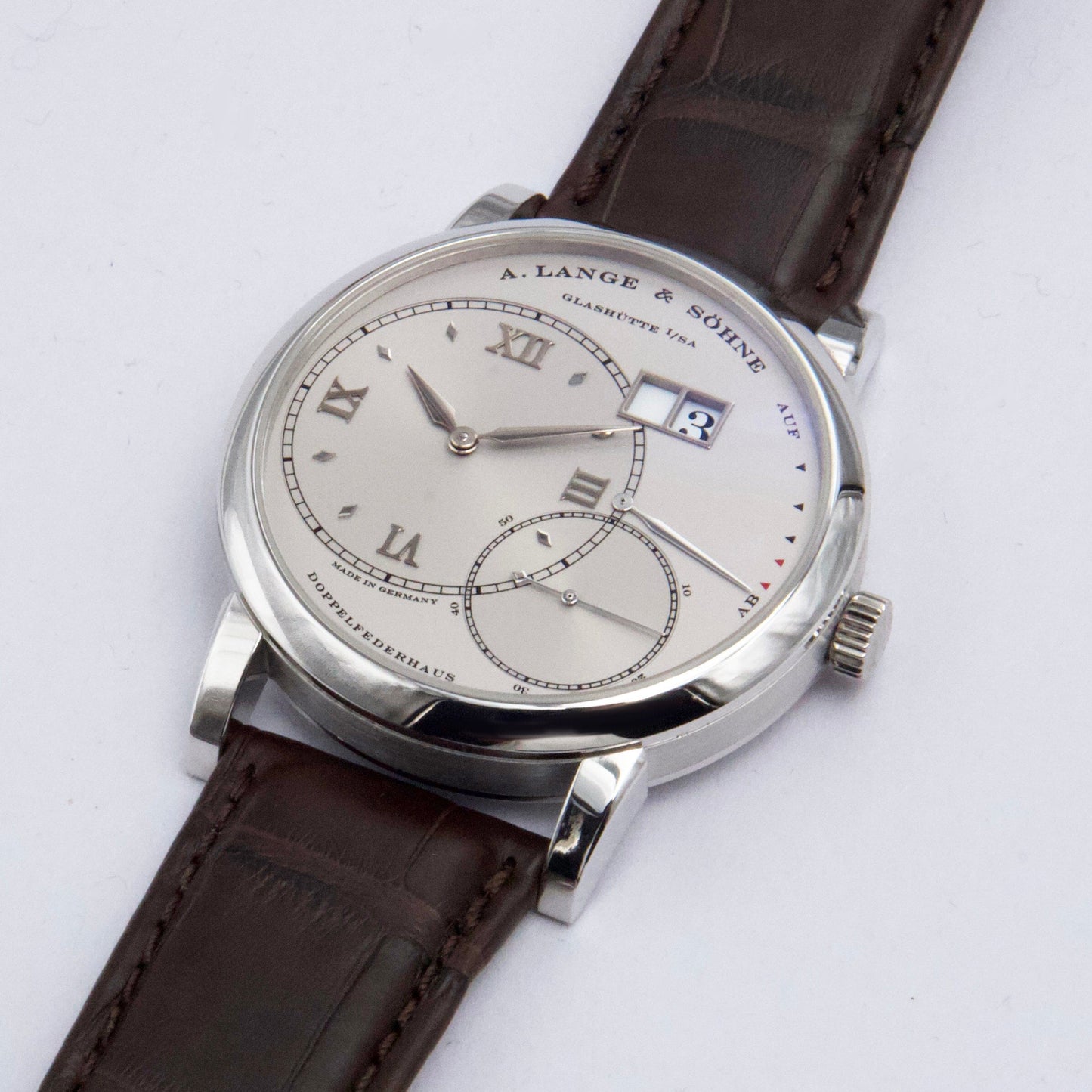 A. Lange & Sohne Grand 1 115.026 Silver Dial Mens Watch - Watches
