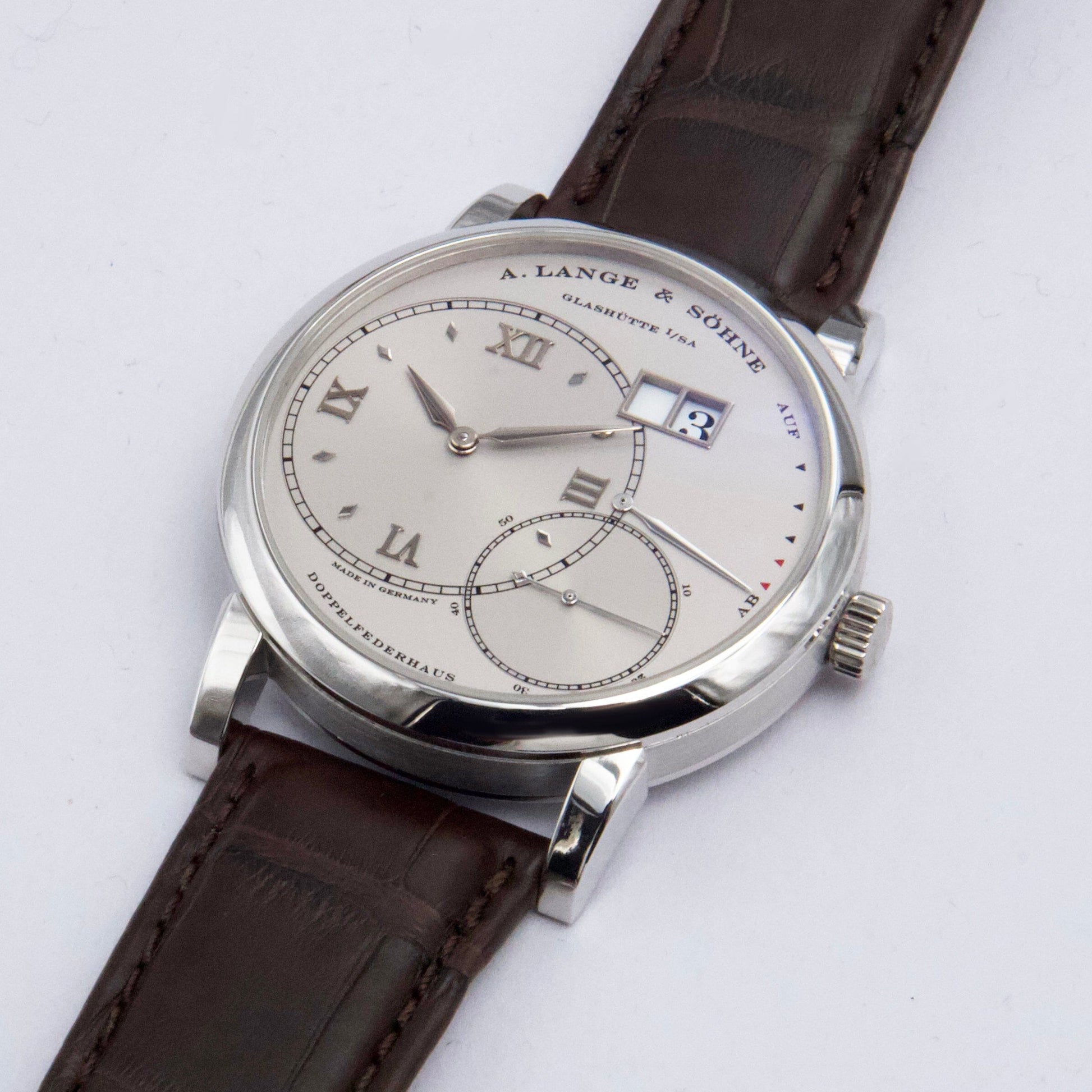 A. Lange & Sohne Grand 1 115.026 Silver Dial Mens Watch - Watches