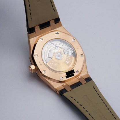 Audemars Piguet 15300OR Black Dial 18K Rose Gold Mens Watch - Virtual