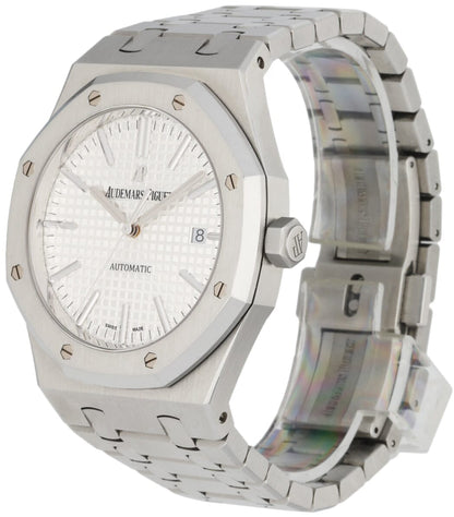 Audemars Piguet 15400ST White Dial Steel Mens Watch Box Papers - Virtual
