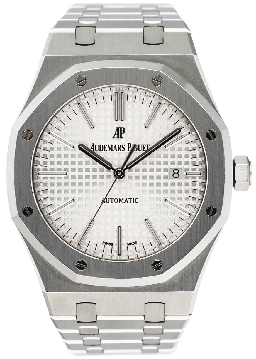 Audemars Piguet 15400ST White Dial Steel Mens Watch Box Papers - Virtual