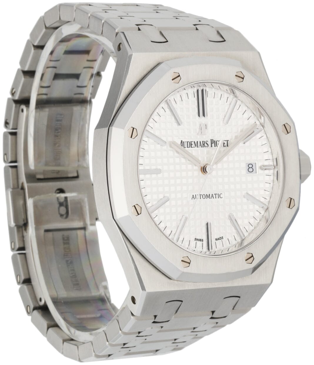 Audemars Piguet 15400ST White Dial Steel Mens Watch Box Papers - Virtual