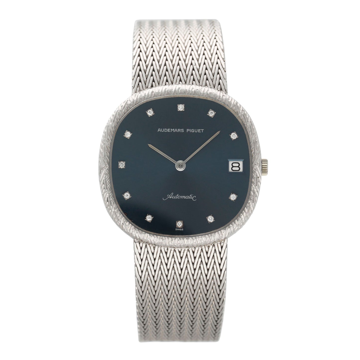 Audemars Piguet 5379BC Diamond Blue Dial 18K White Gold Ladies Watch With Archives
