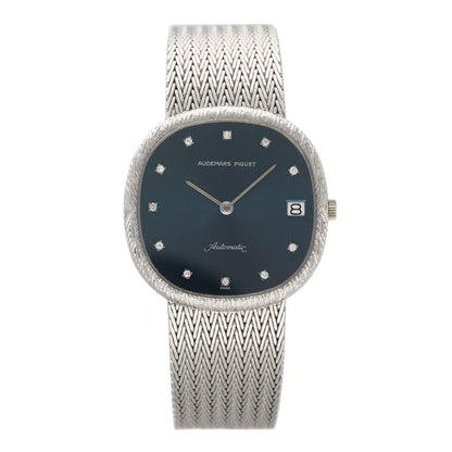 Audemars Piguet 5379BC Diamond Blue Dial 18K White Gold Ladies Watch With Archives