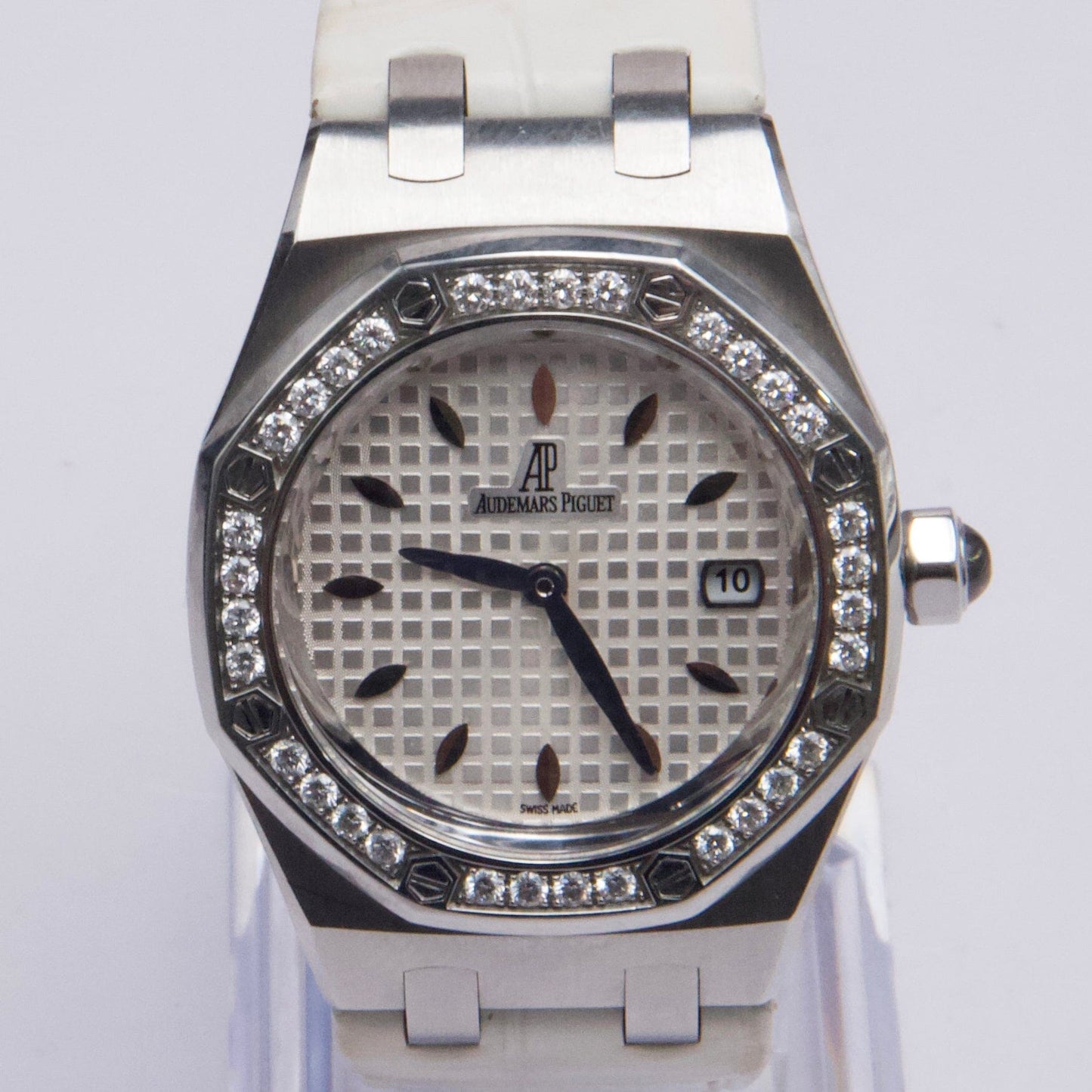 Audemars Piguet Royal Oak 67601ST Diamond White Dial Steel Ladies Watch - Watches