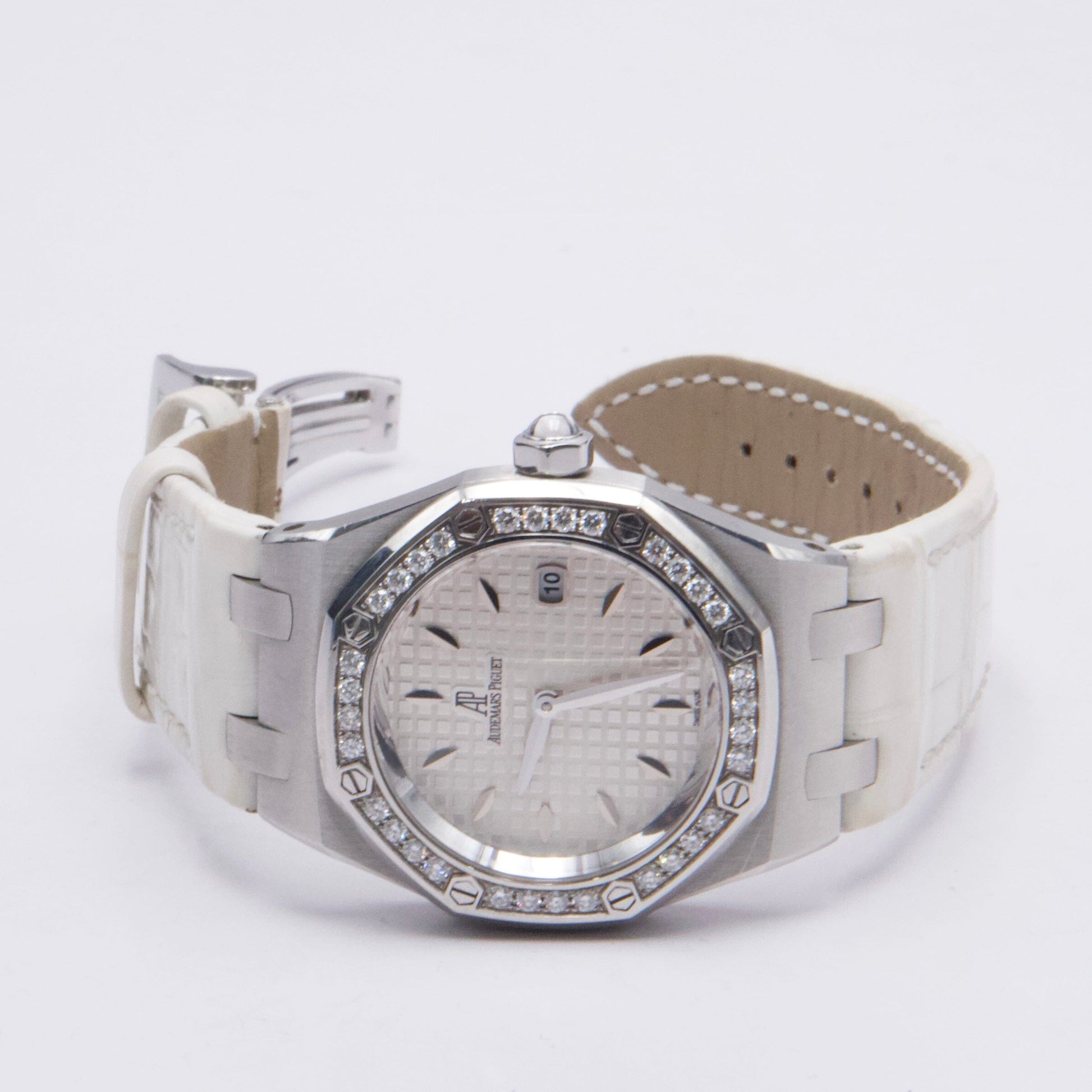 Audemars Piguet Royal Oak 67601ST Diamond White Dial Steel Ladies Watch - Watches