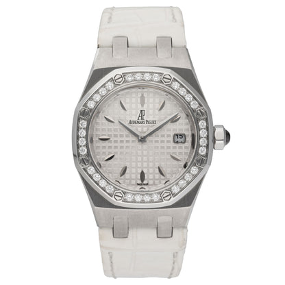 Audemars Piguet Royal Oak 67601ST Diamond White Dial Steel Ladies Watch - Watches