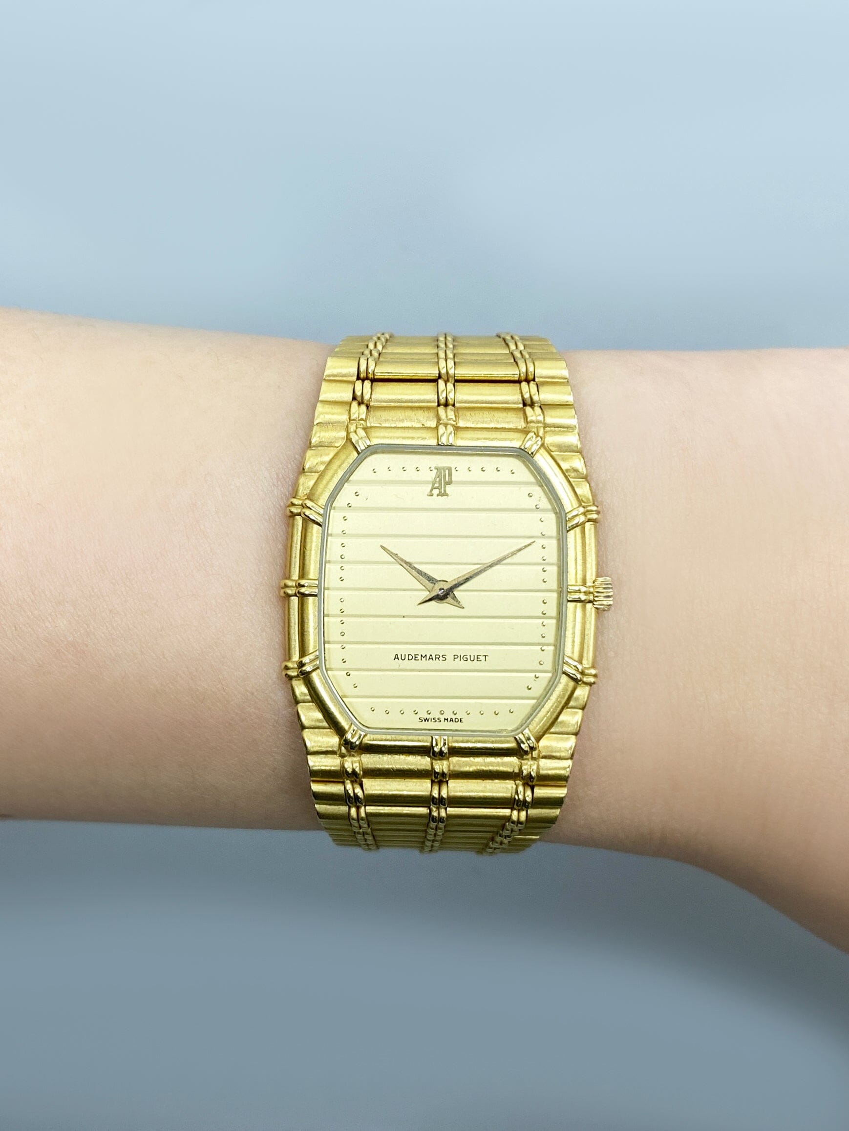 Audemars Piguet Bamboo 18k YG Champagne Mens Watch - Watches