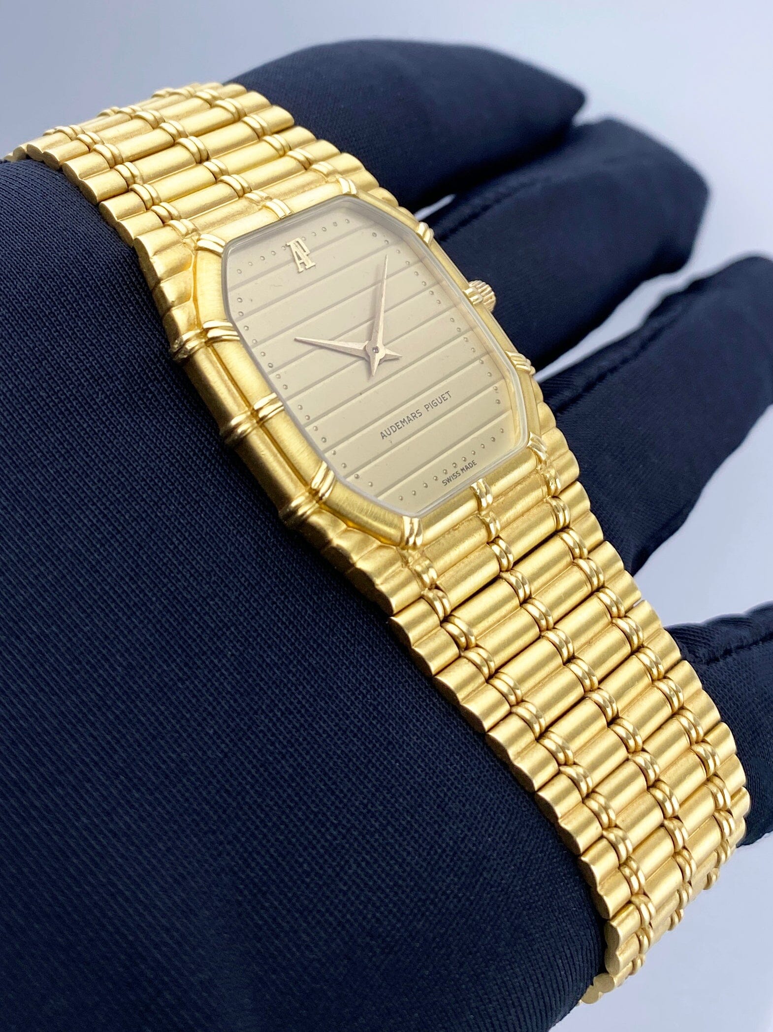 Audemars Piguet Bamboo 18k YG Champagne Mens Watch - Watches