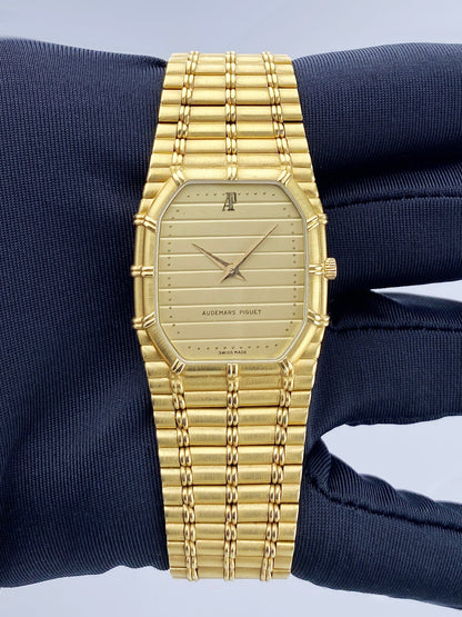 Audemars Piguet Bamboo 18k YG Champagne Mens Watch - Watches