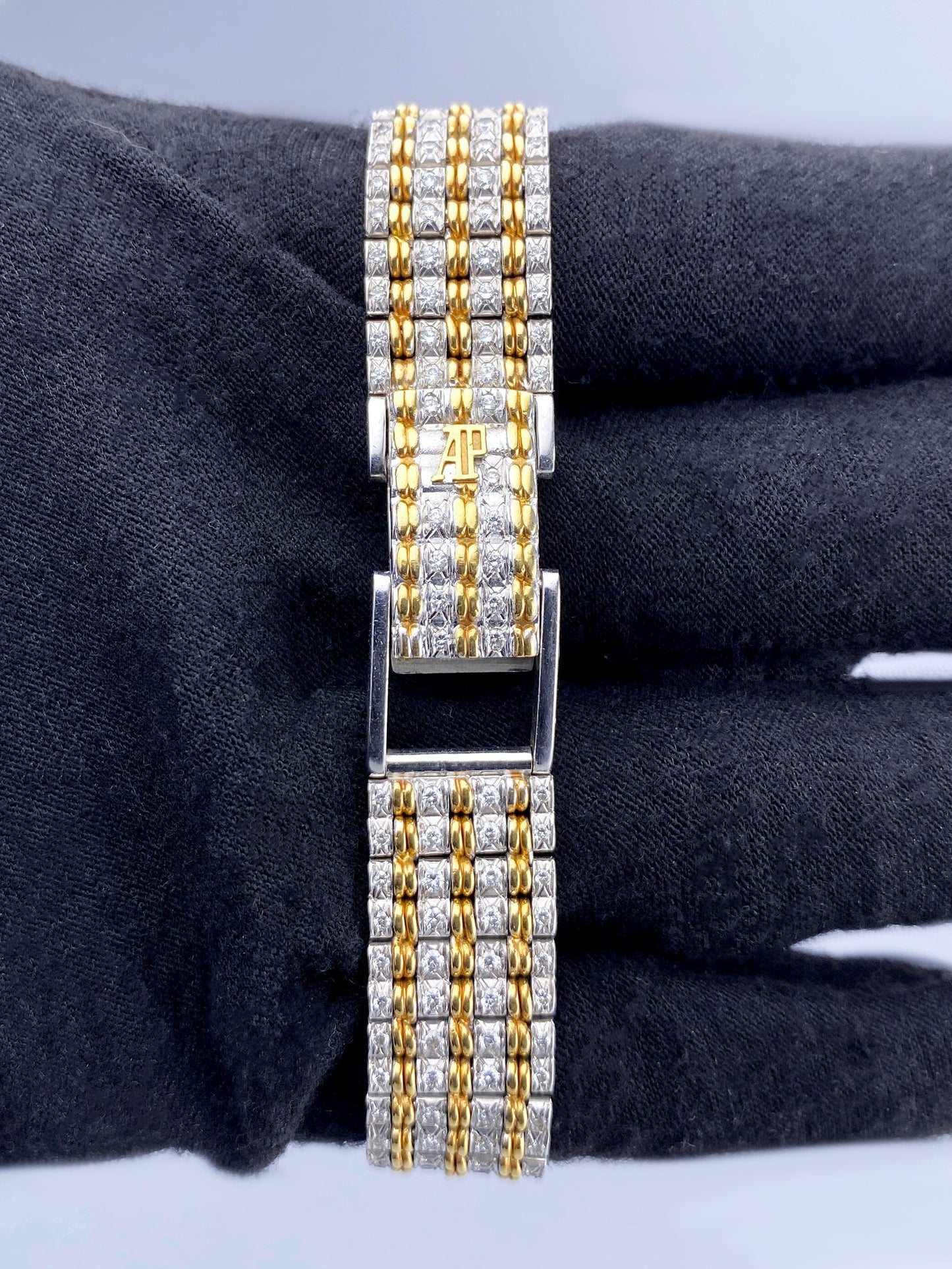 Audemars Piguet Bamboo Diamond Champagne Dial Two Tone Ladies Watch - Watches