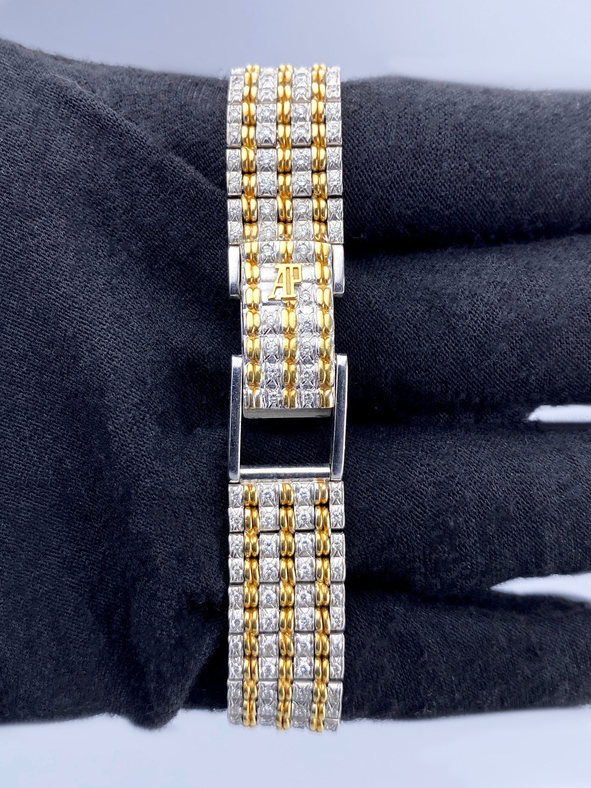 Audemars Piguet Bamboo Diamond Champagne Dial Two Tone Ladies Watch - Watches
