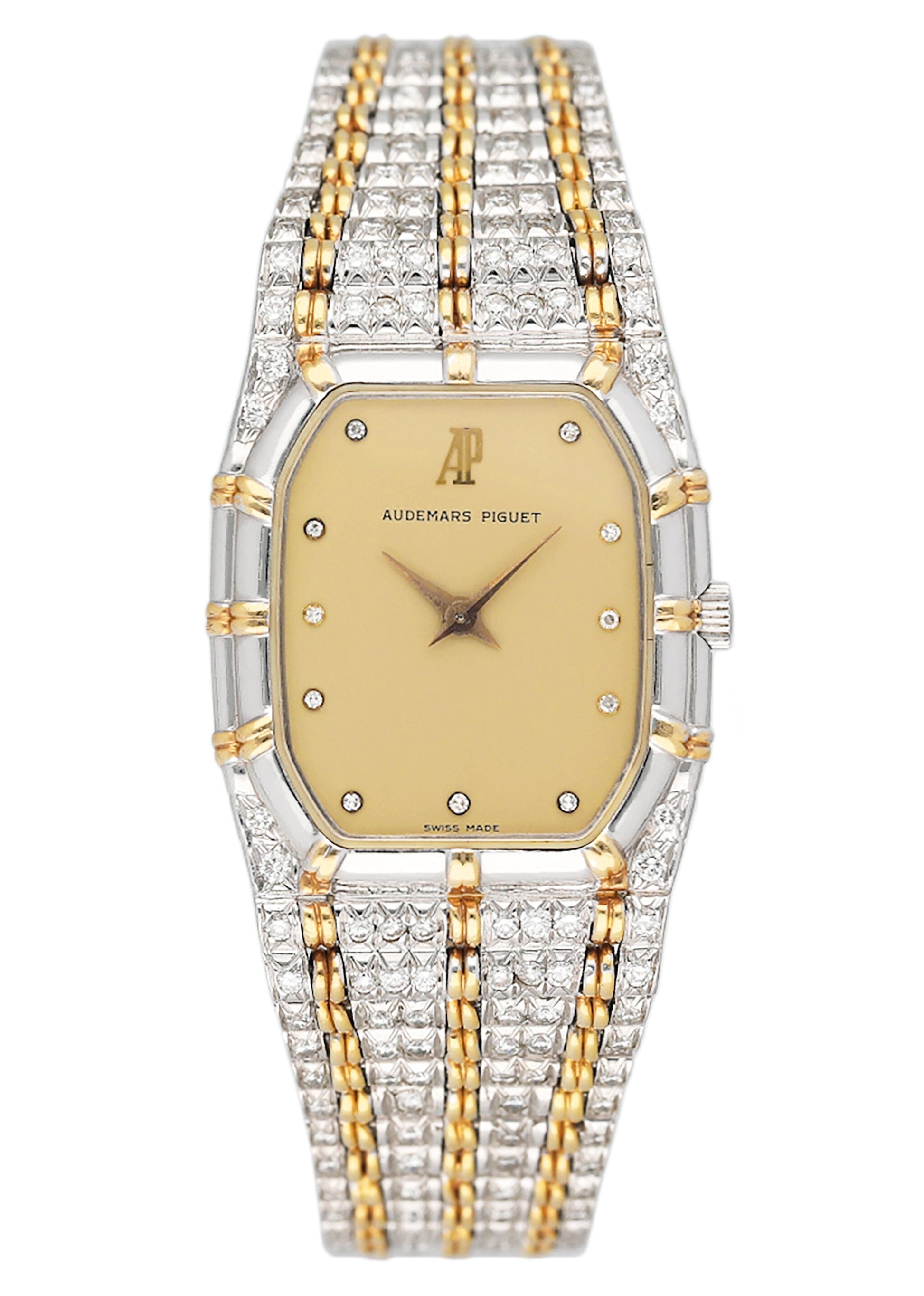 Audemars Piguet Bamboo Diamond Champagne Dial Two Tone Ladies Watch - Watches