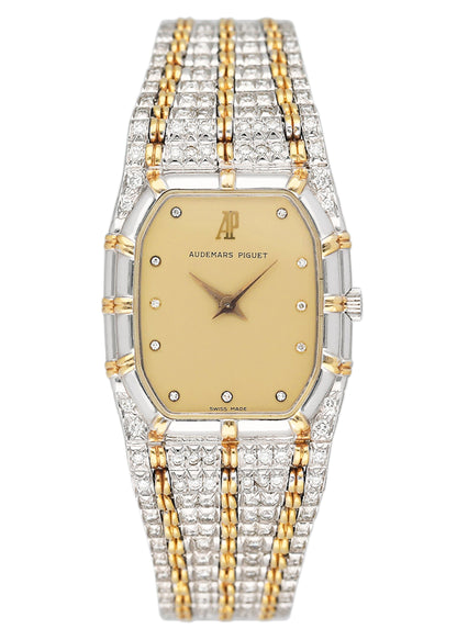 Audemars Piguet Bamboo Diamond Champagne Dial Two Tone Ladies Watch - Watches