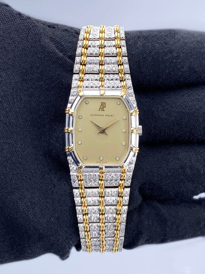 Audemars Piguet Bamboo Diamond Champagne Dial Two Tone Ladies Watch - Watches