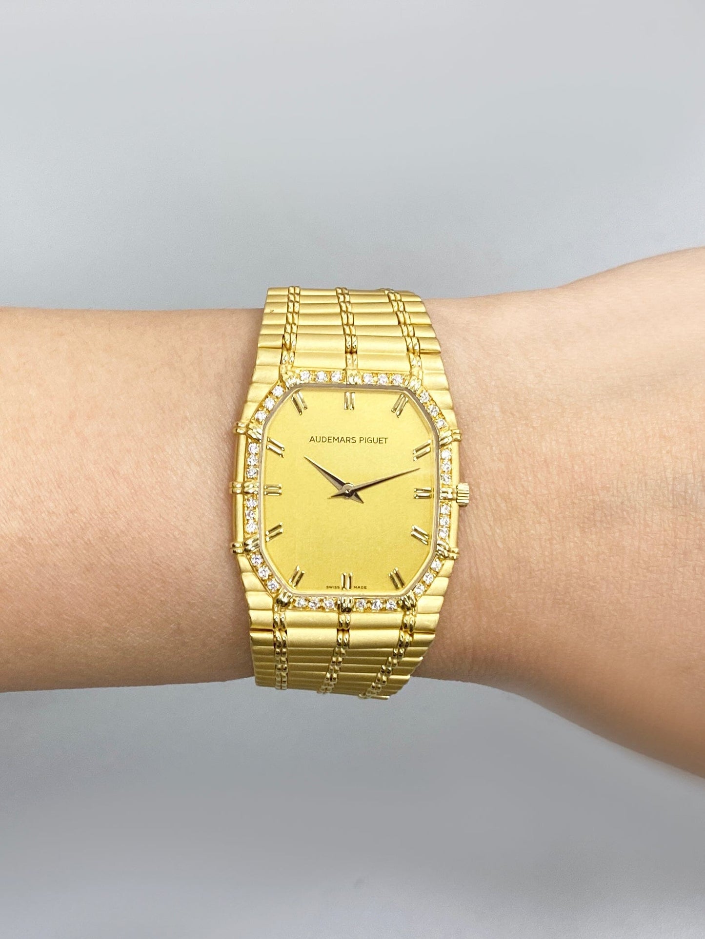Audemars Piguet Bamboo Diamond Champagne Mens Watch - Watches
