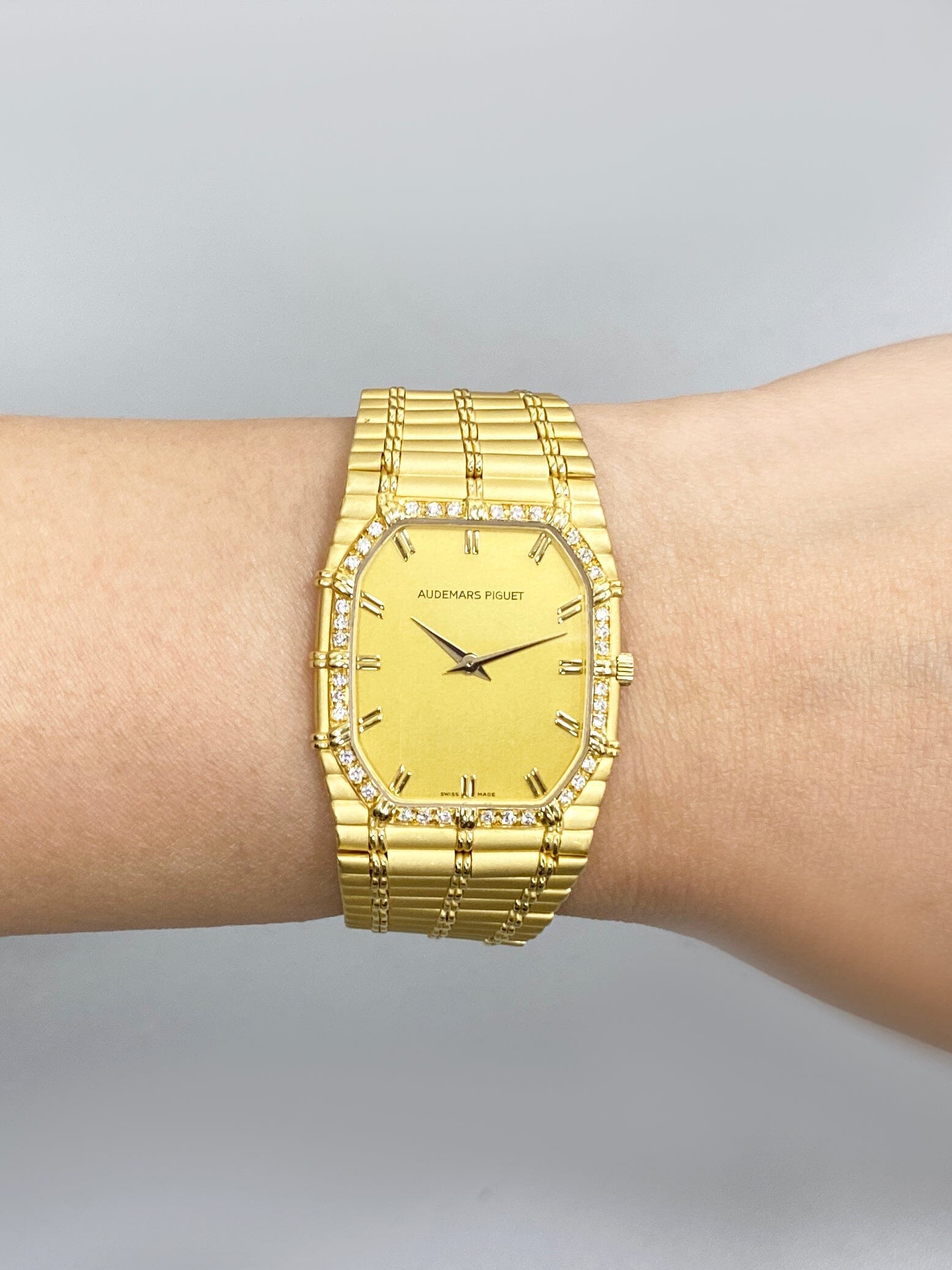 Audemars Piguet Bamboo Diamond Champagne Mens Watch - Watches