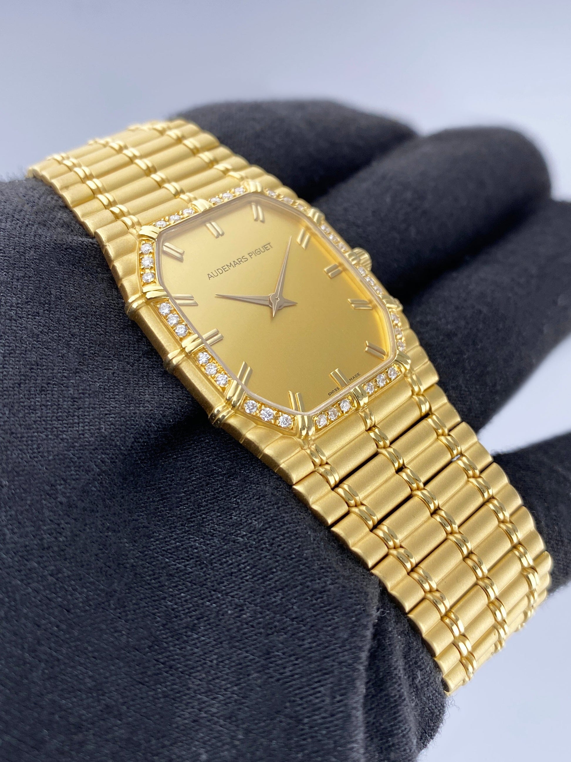 Audemars Piguet Bamboo Diamond Champagne Mens Watch - Watches