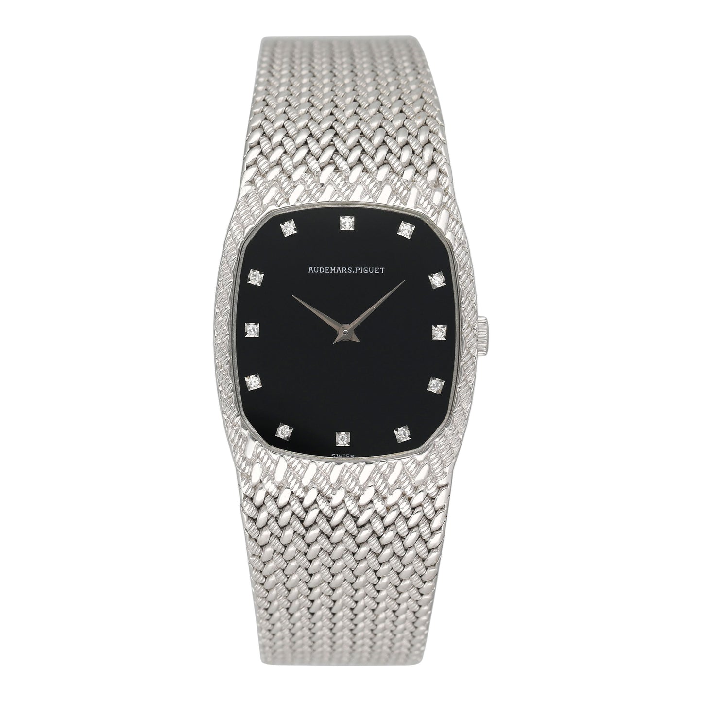 Audemars Piguet Cobra Diamond Black Dial 18K White Gold Ladies Watch